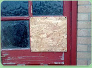 boarded up Radcliffe